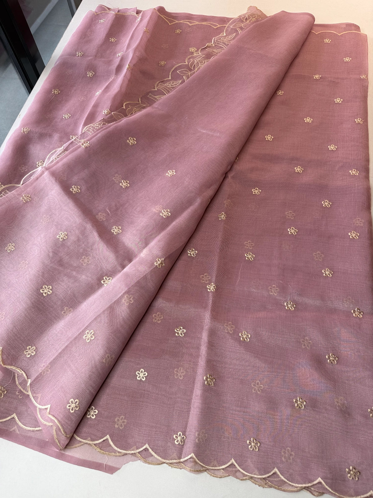 Chanderi Tissue Blend saree/ RF54