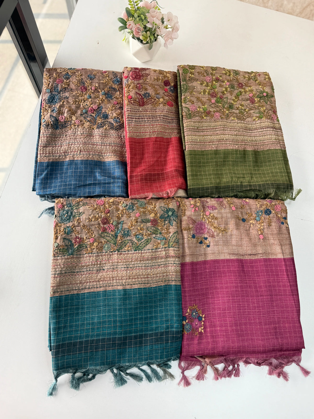 Soft semi Tussar finish saree/ 539F