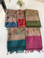 Soft semi Tussar finish saree/ 539F