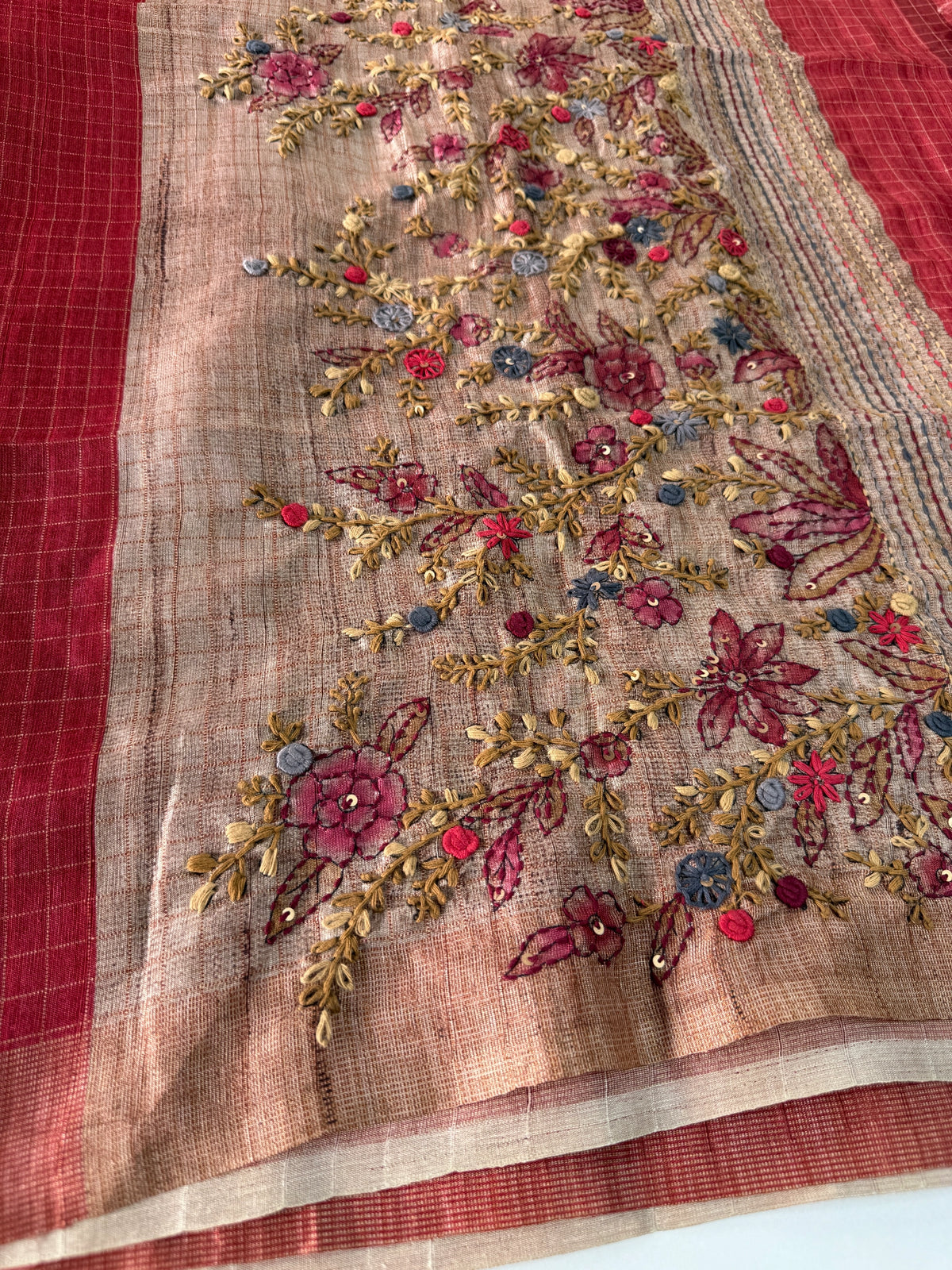 Soft semi Tussar finish saree/ 539F