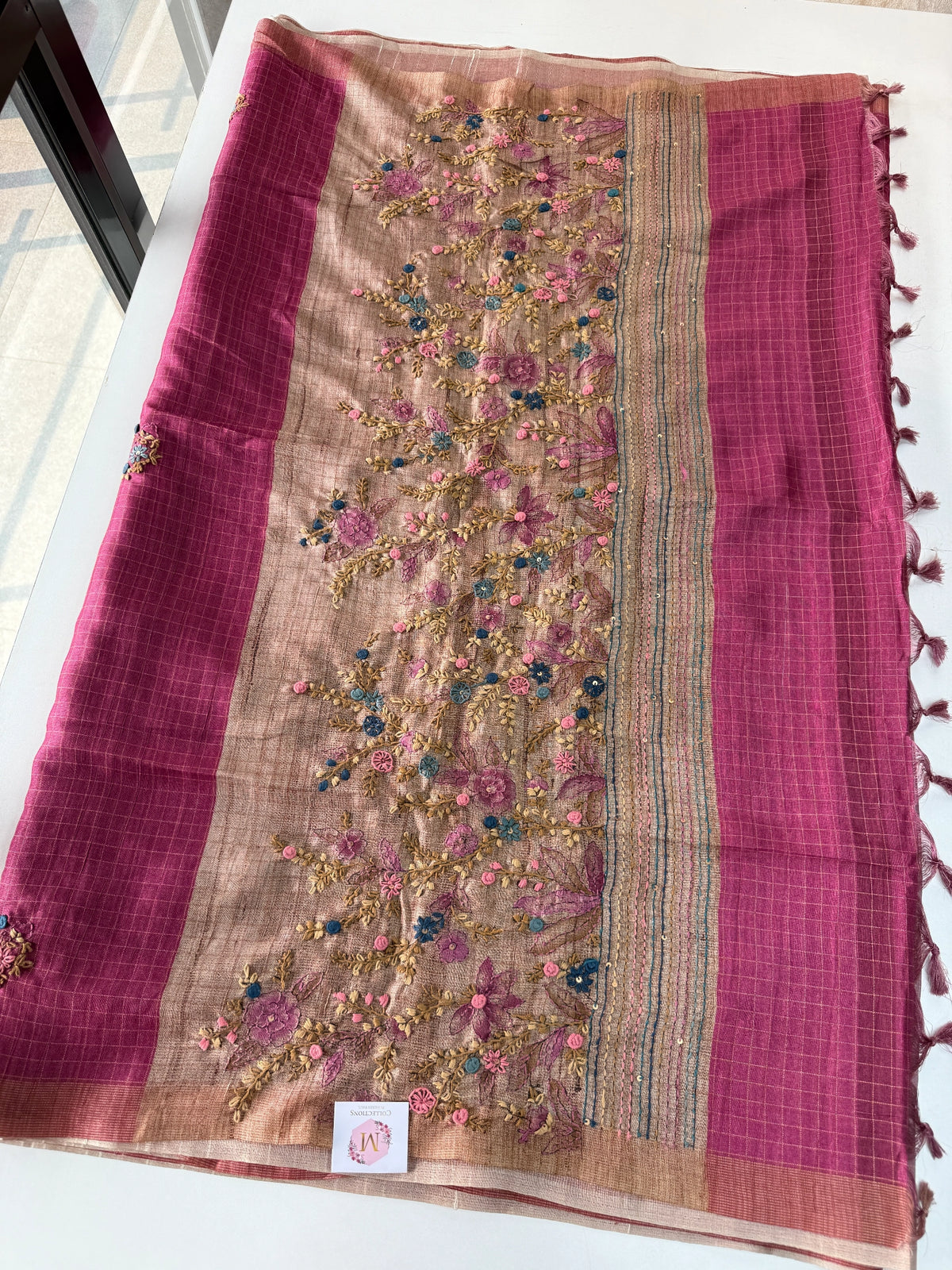 Soft semi Tussar finish saree/ 539F