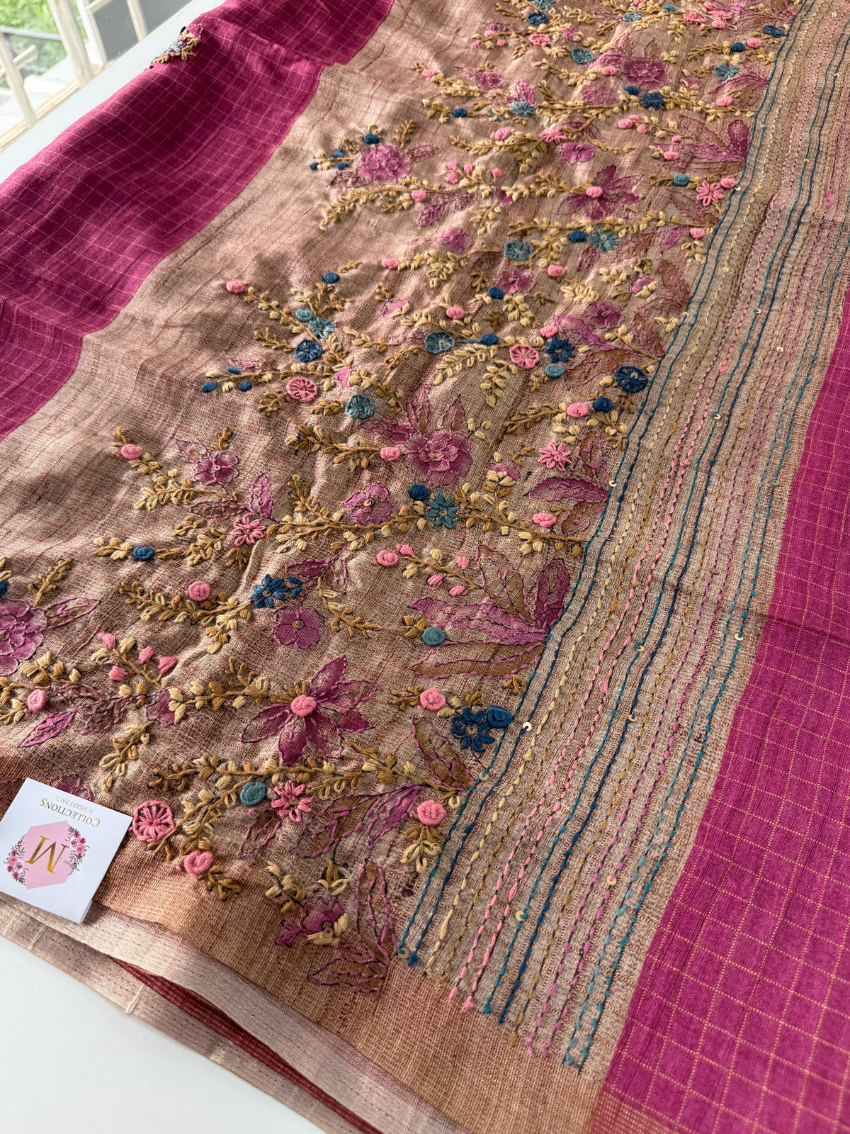 Soft semi Tussar finish saree/ 539F