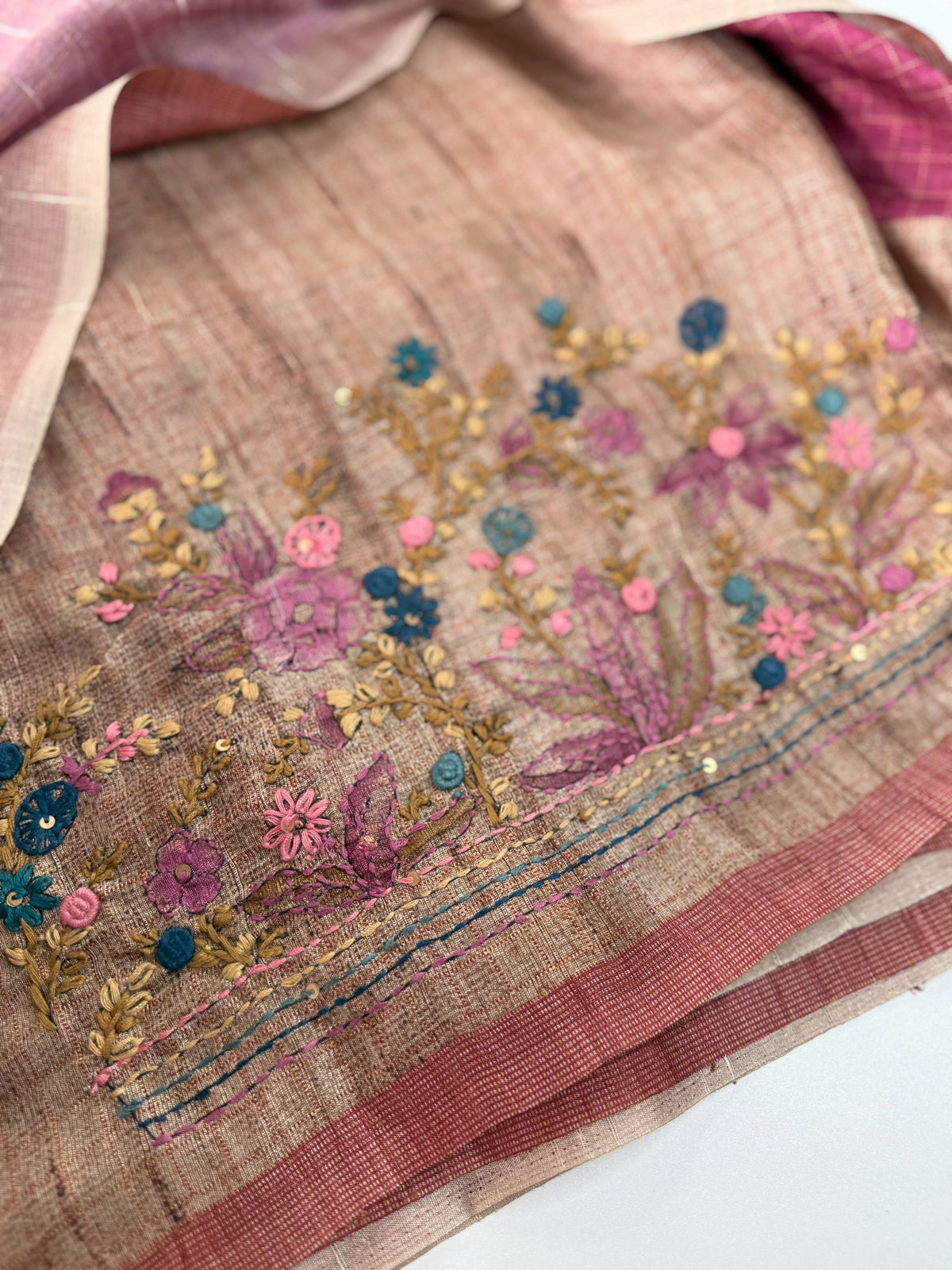 Soft semi Tussar finish saree/ 539F