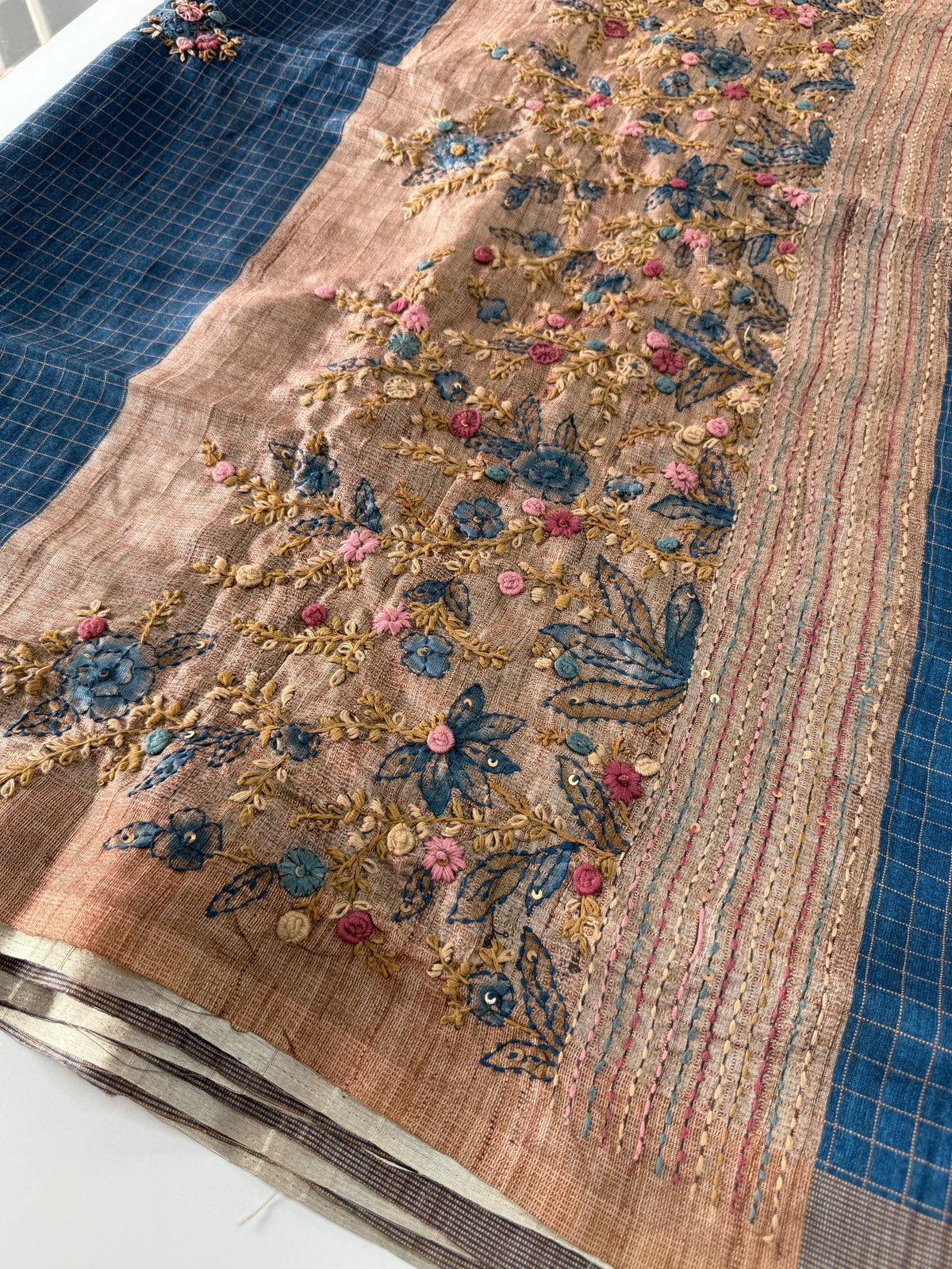 Soft semi Tussar finish saree/ 539F