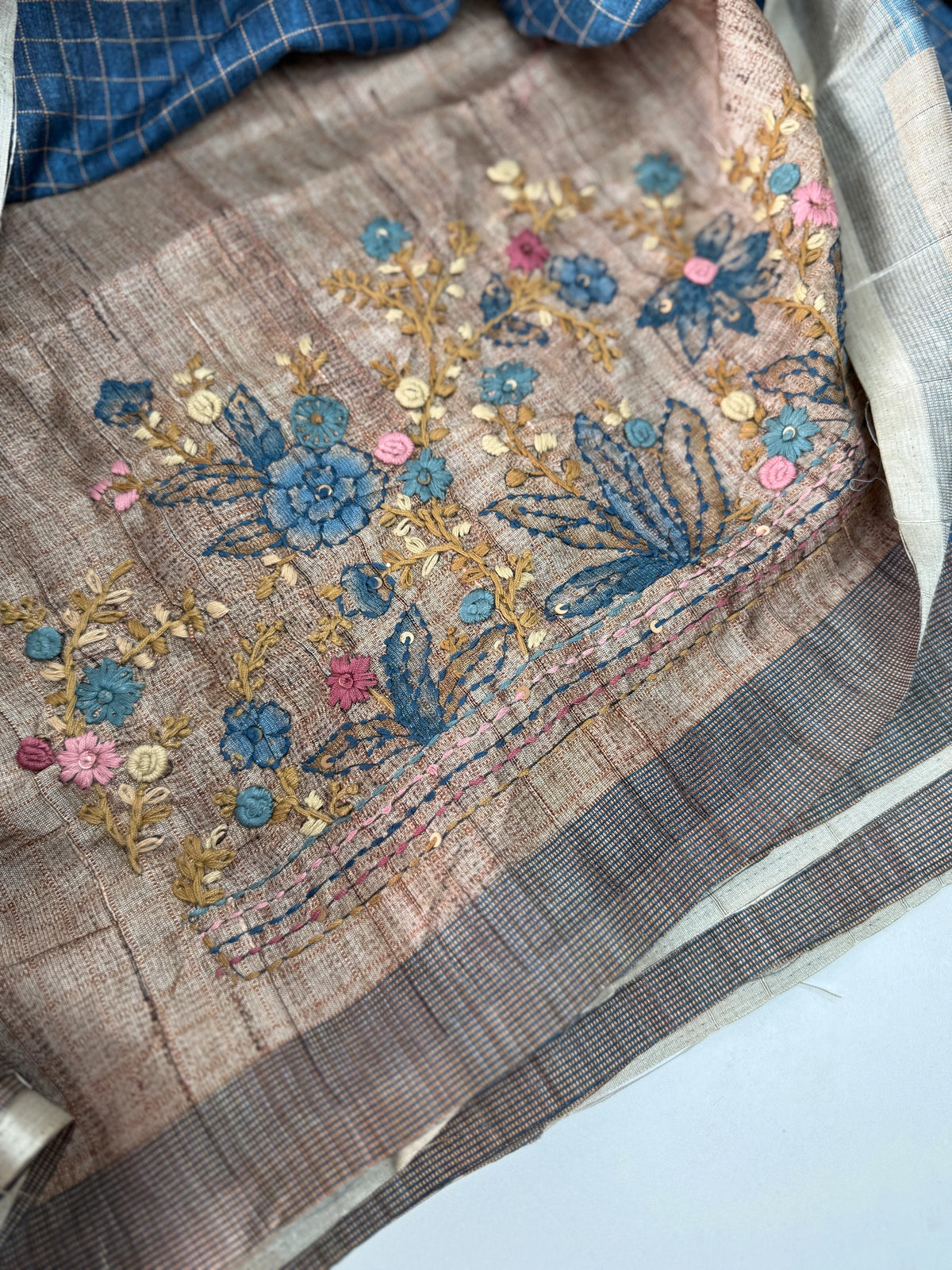 Soft semi Tussar finish saree/ 539F