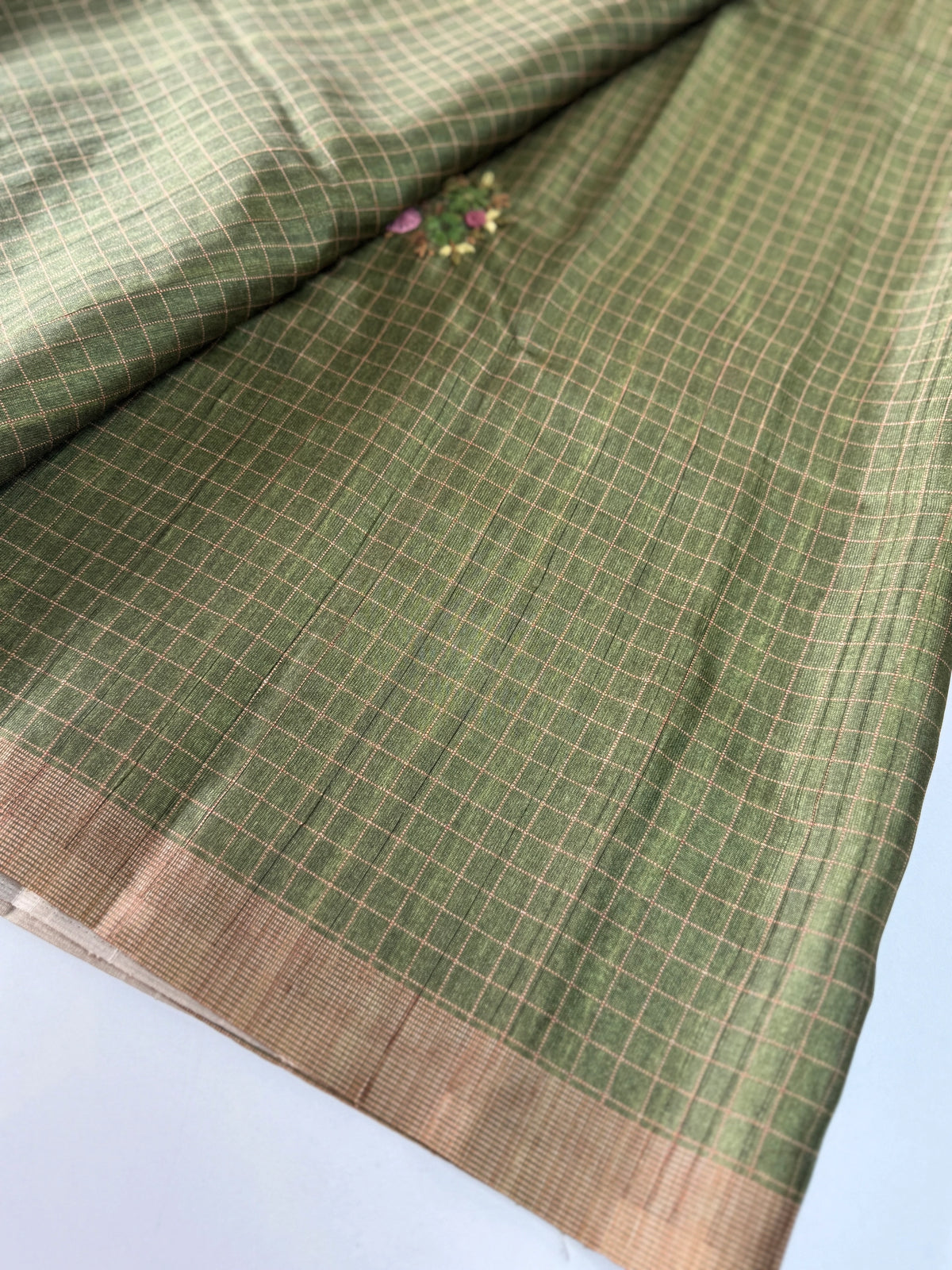 Soft semi Tussar finish saree/ 539F