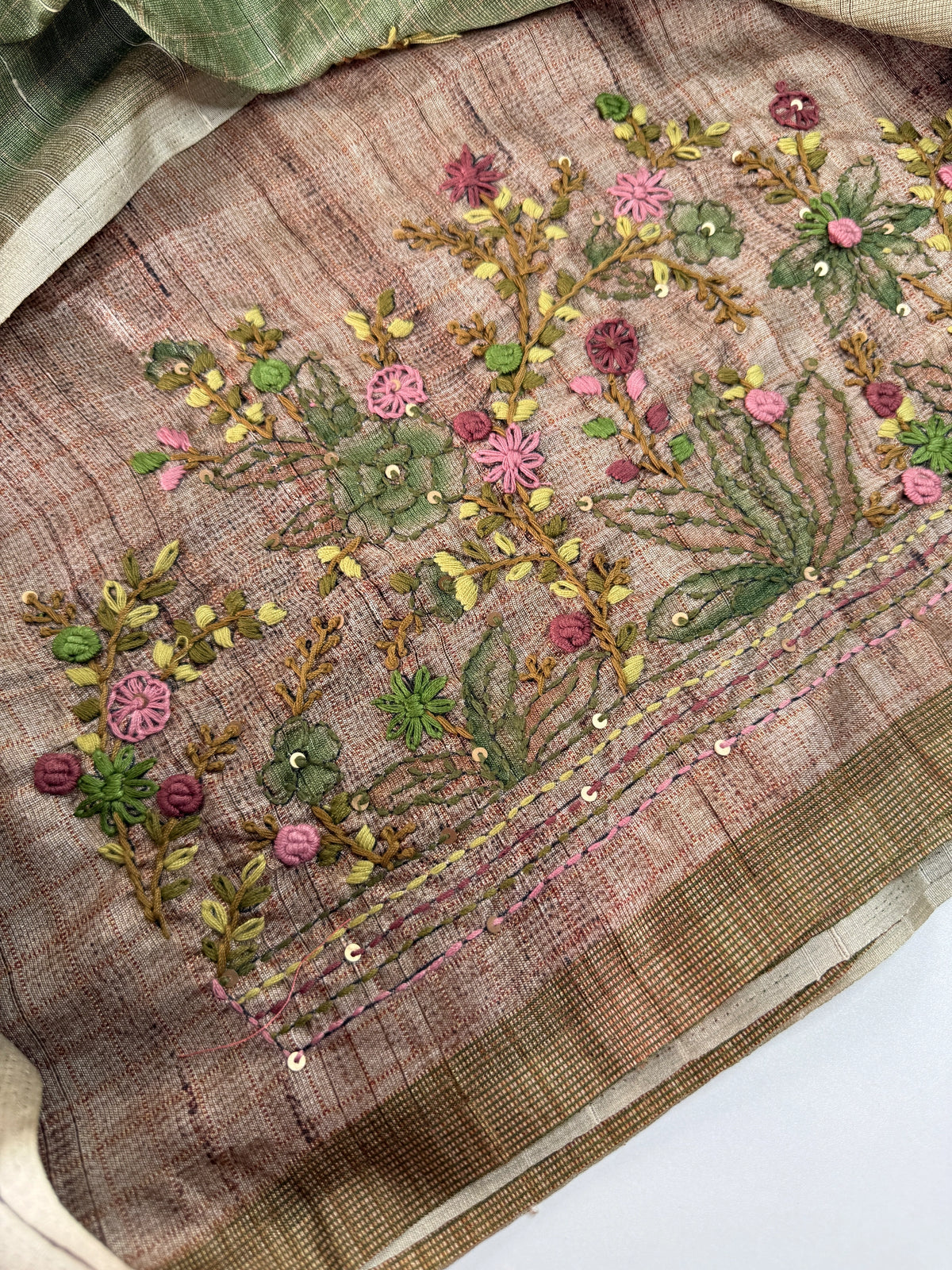 Soft semi Tussar finish saree/ 539F