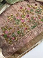 Soft semi Tussar finish saree/ 539F