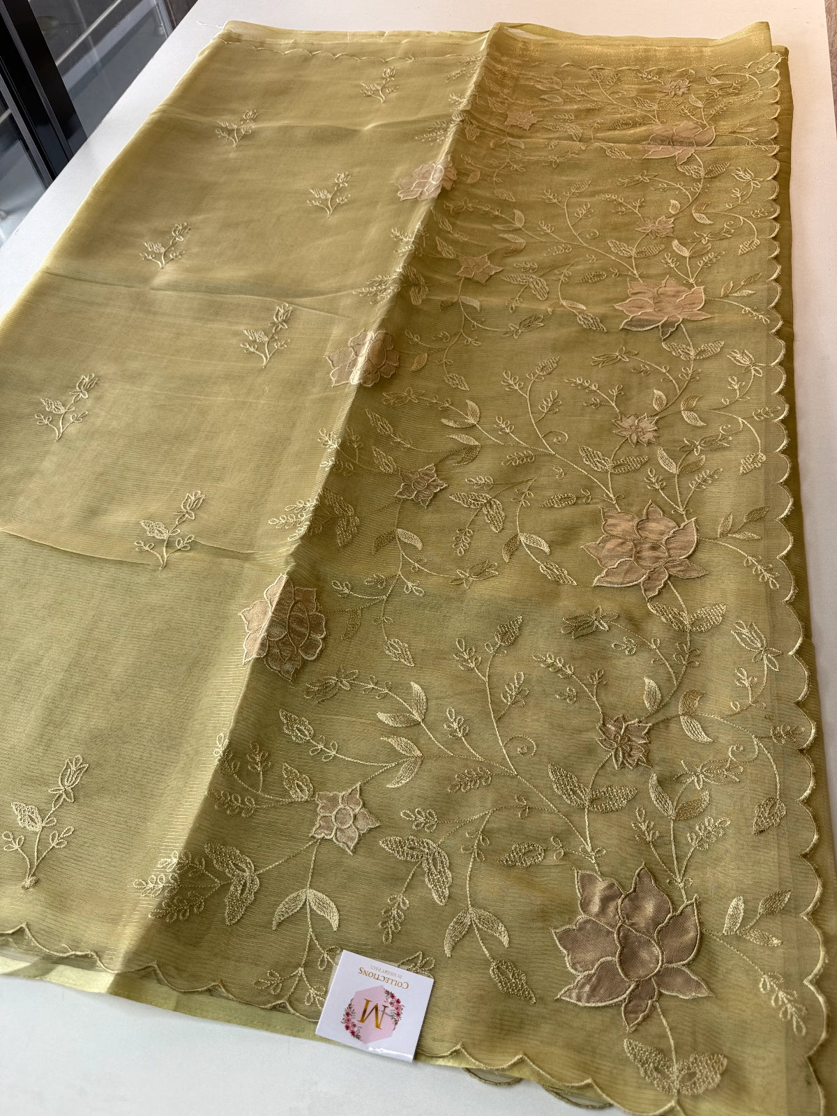 Chanderi Organza blend Saree / AWS81