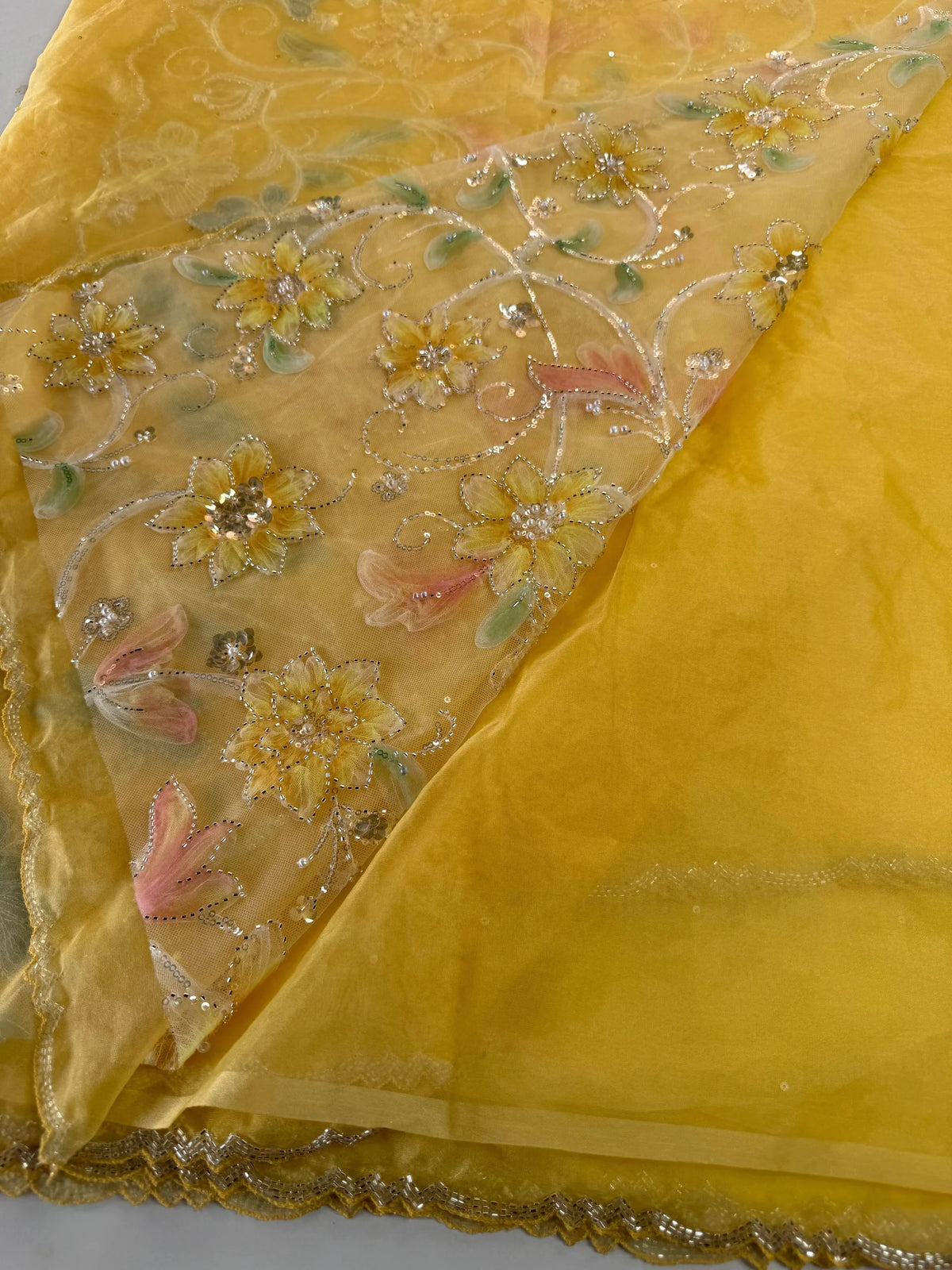 Soft organza saree/LK88