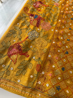 Crashed crape saree / MK069