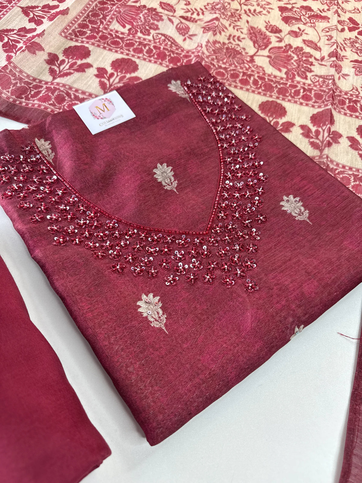 Blended Chanderi unstitched salwar set/NC264