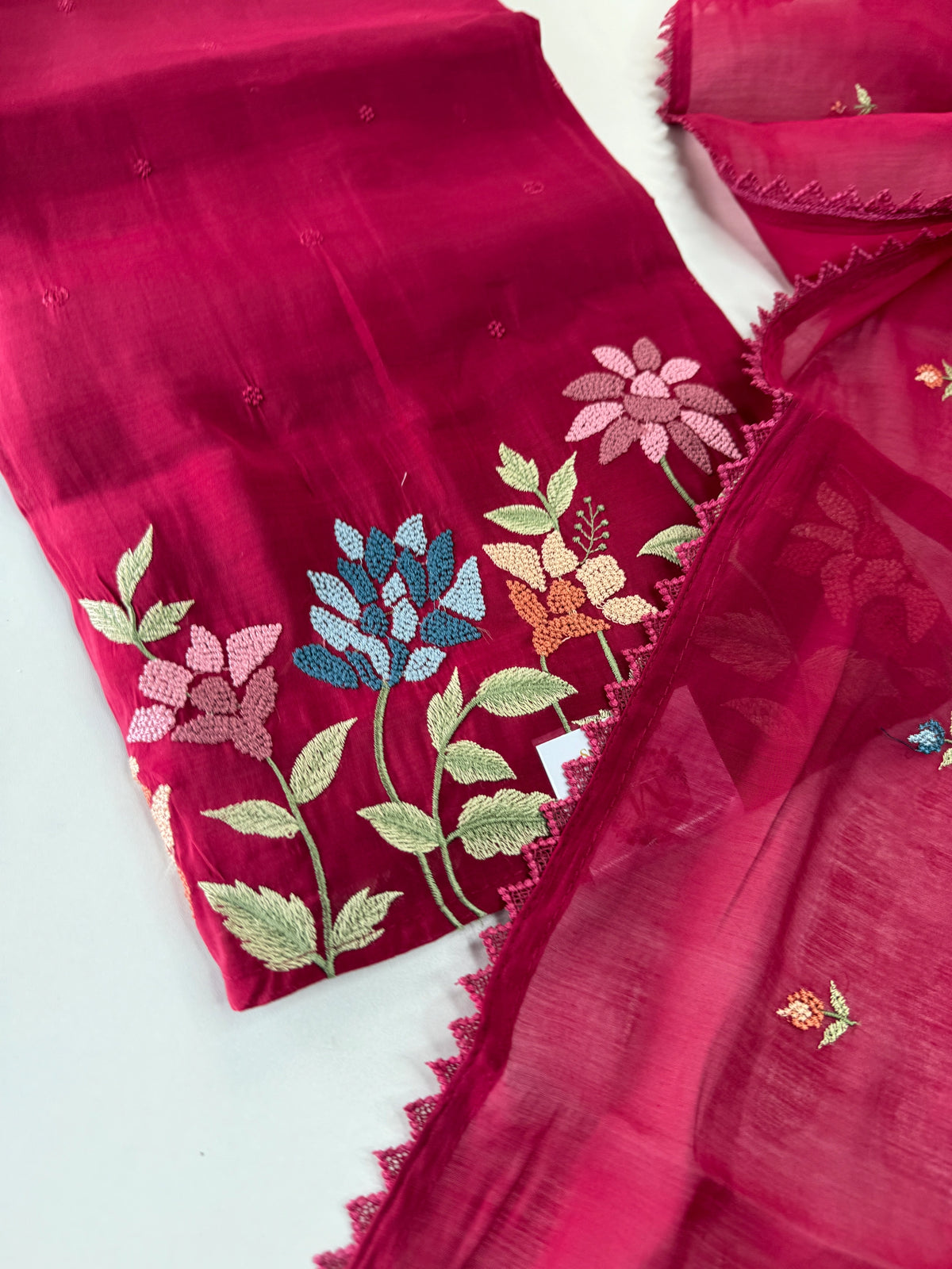 Chanderi blended unstitched salwar set / NC129