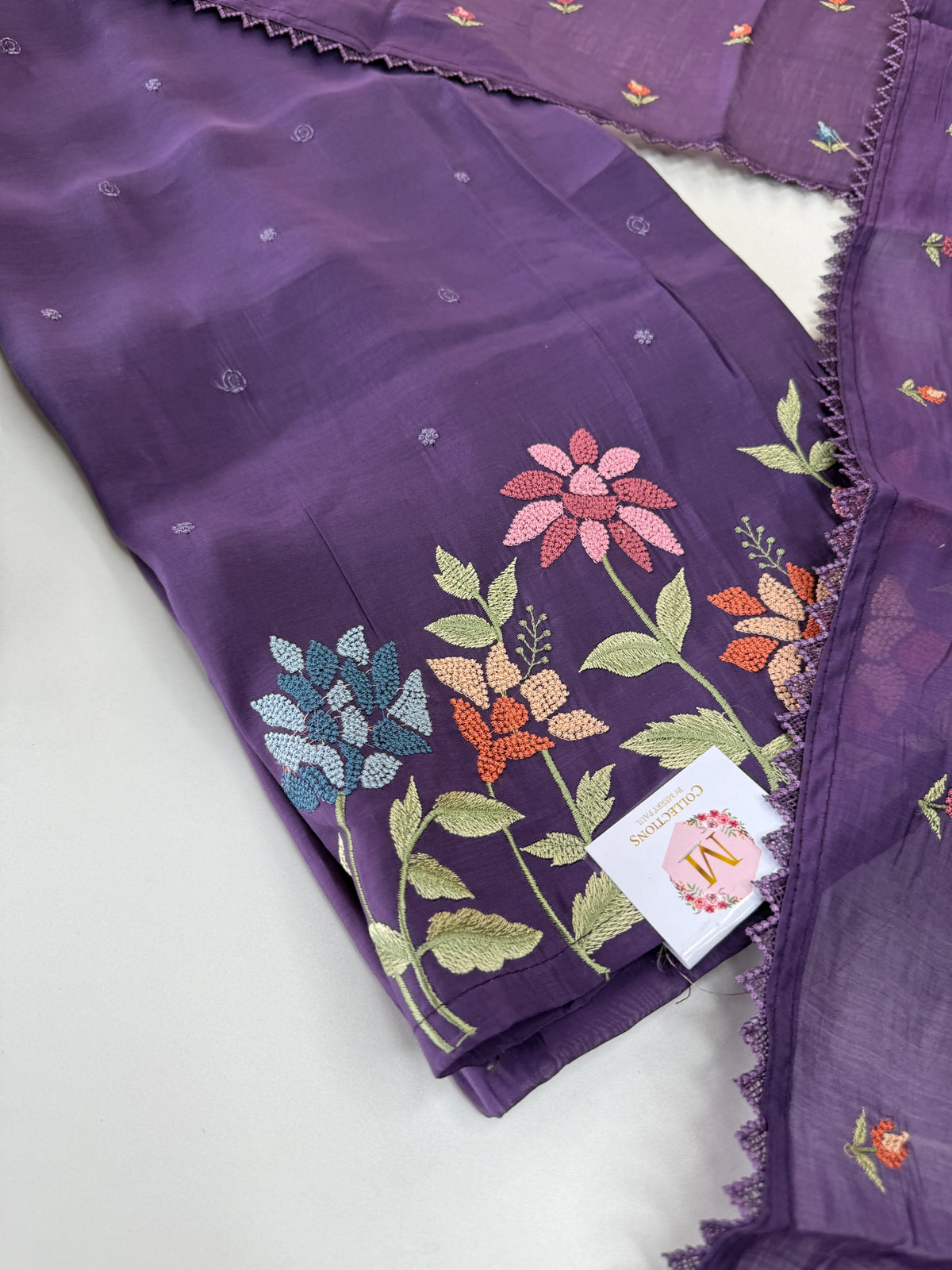 Chanderi blended unstitched salwar set / NC129