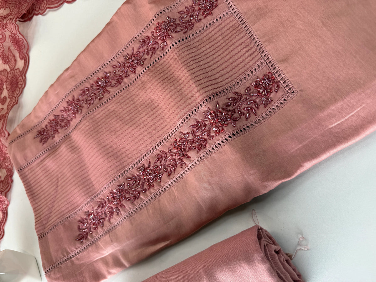Chanderi Silk unstitched salwar set / NC120