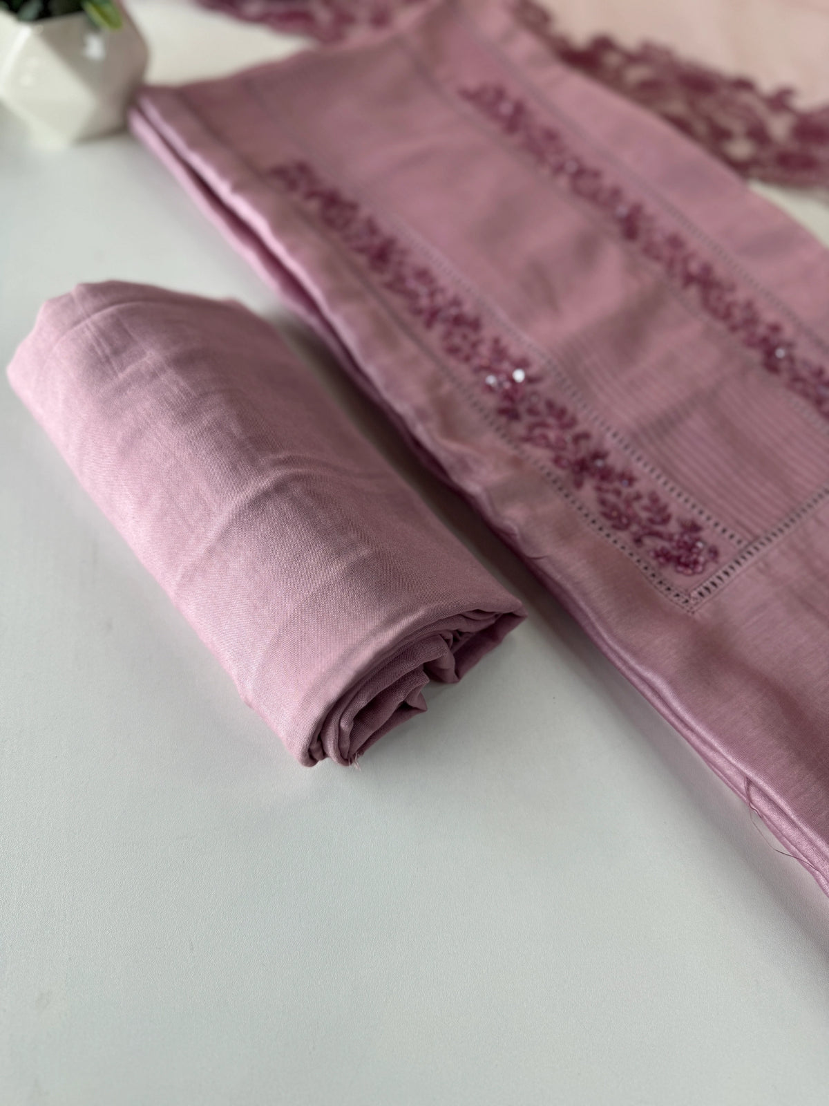 Chanderi Silk unstitched salwar set / NC120