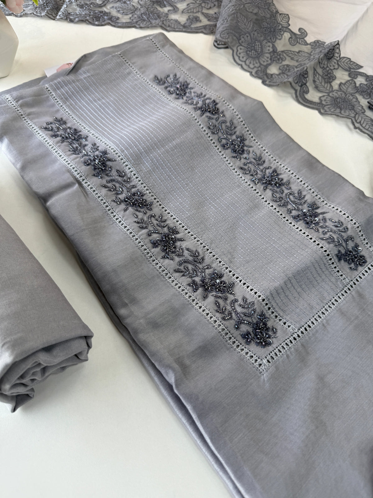 Chanderi Silk unstitched salwar set / NC120