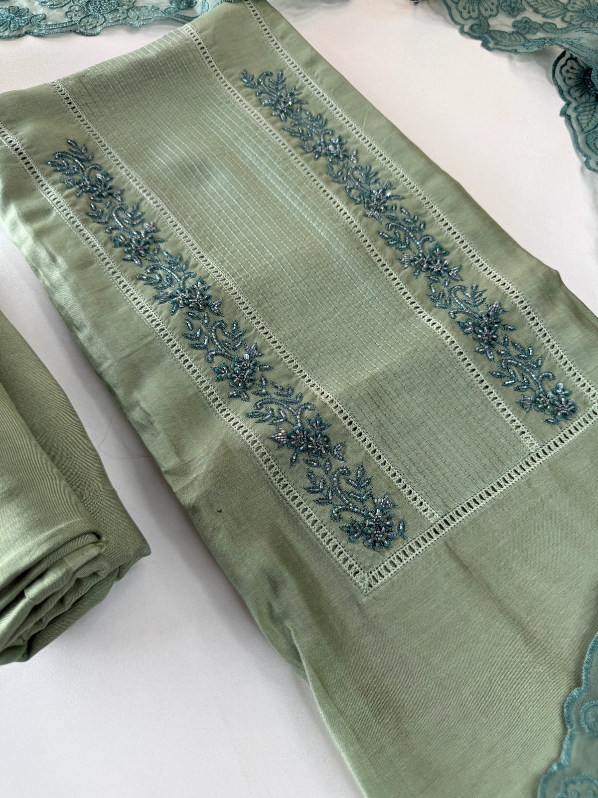 Chanderi Silk unstitched salwar set / NC120