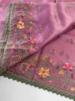 Glass Organza Saree/ 373A