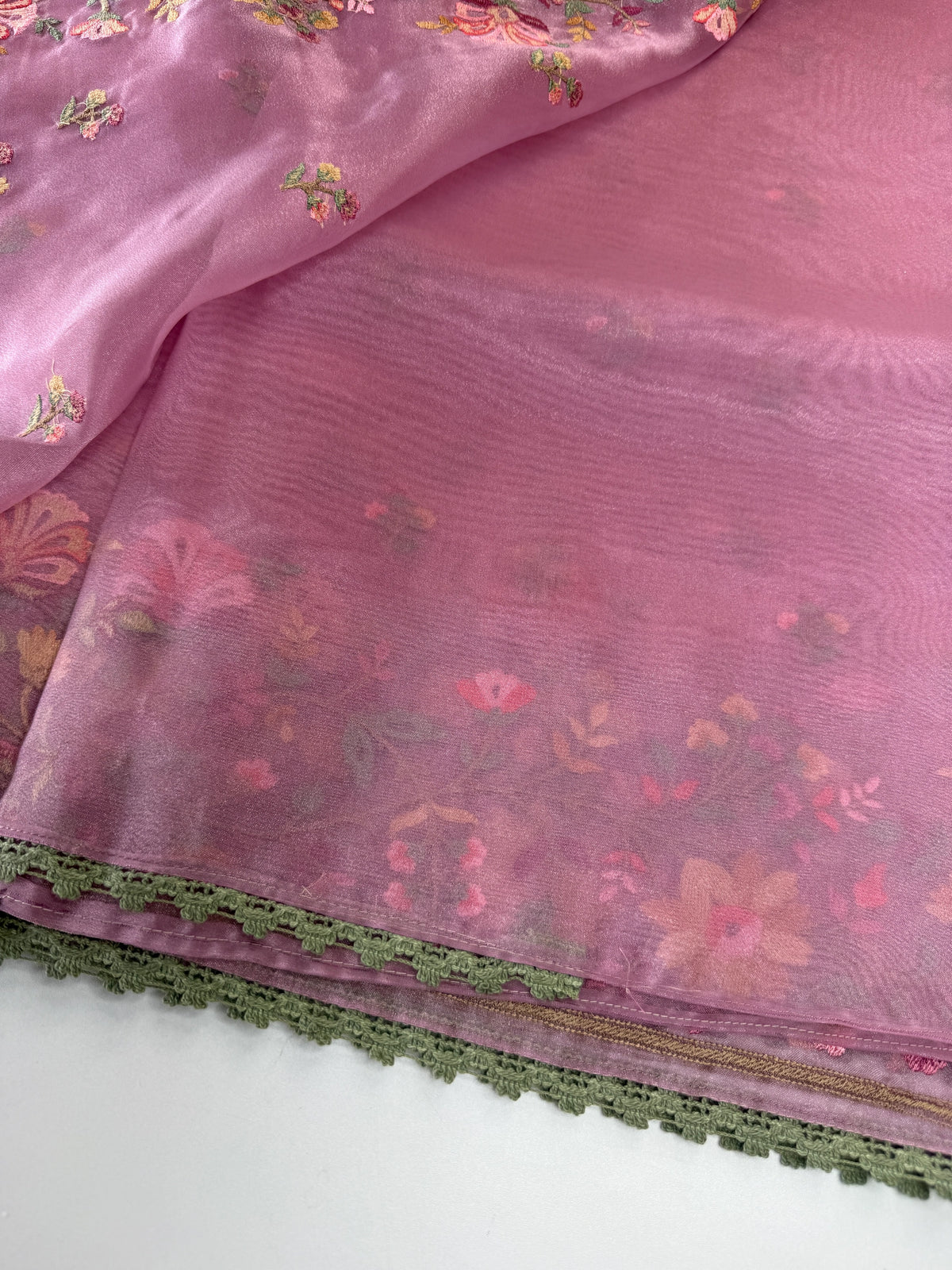 Glass Organza Saree/ 373A