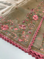 Glass Organza Saree/ 373A