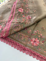Glass Organza Saree/ 373A