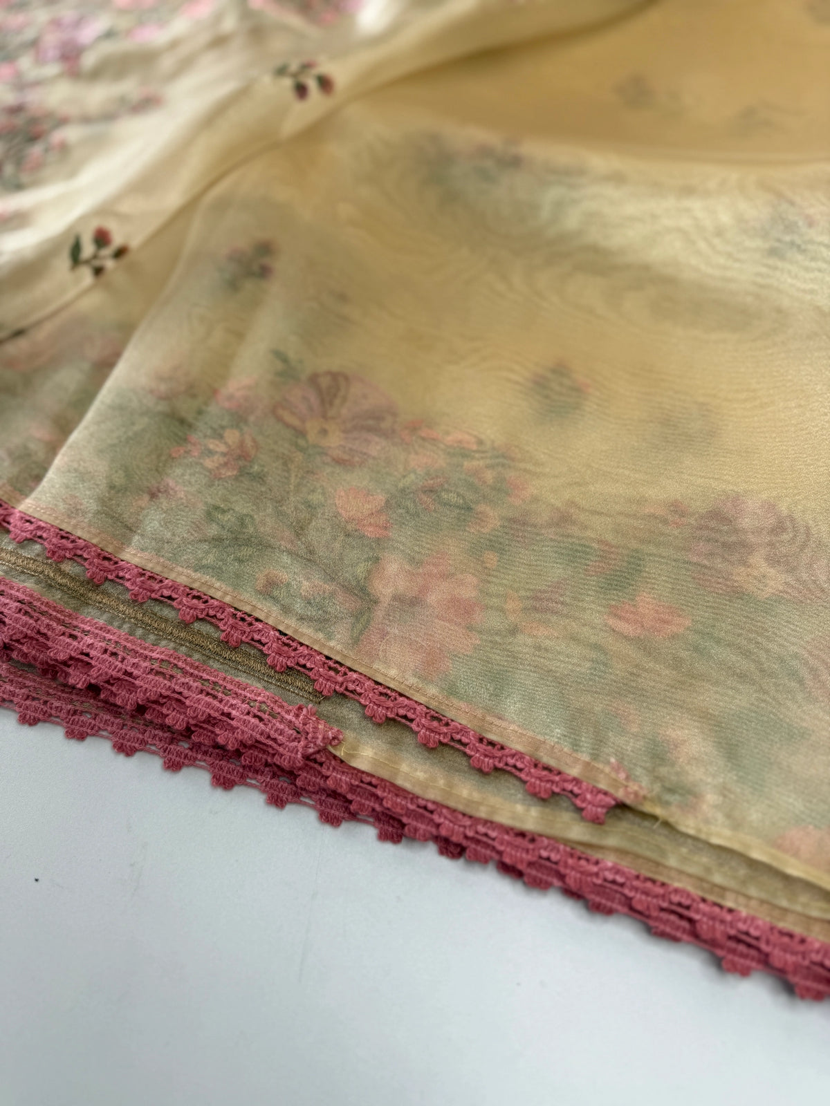 Glass Organza Saree/ 373A