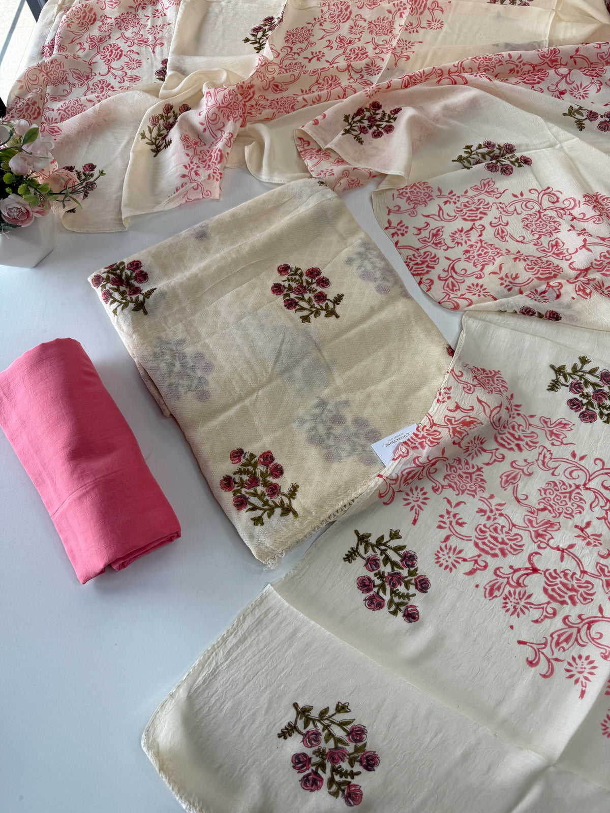 Muslin cotton unstitched salwar set / NC101