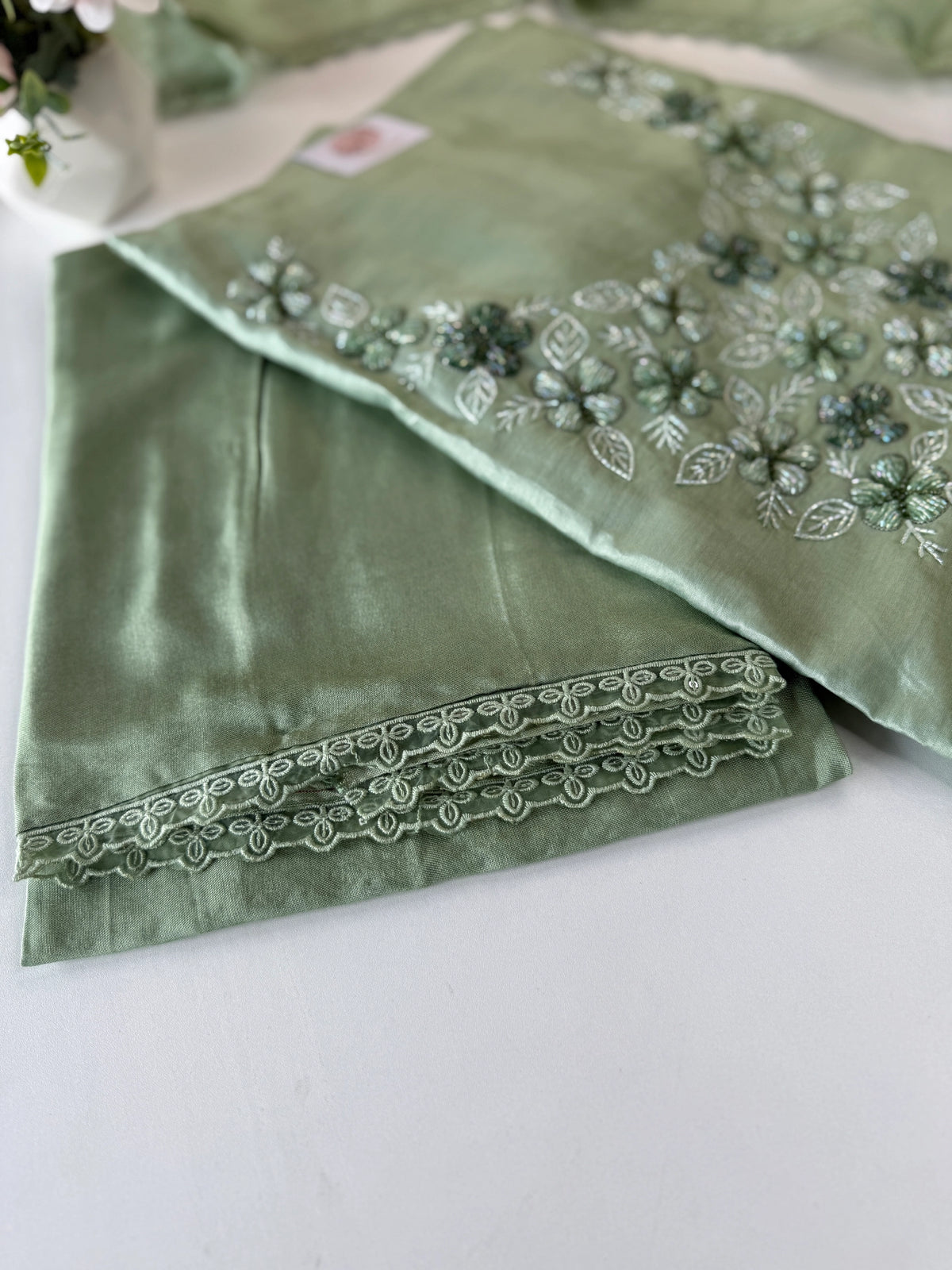 Chanderi silk unstitched salwar set / NC112