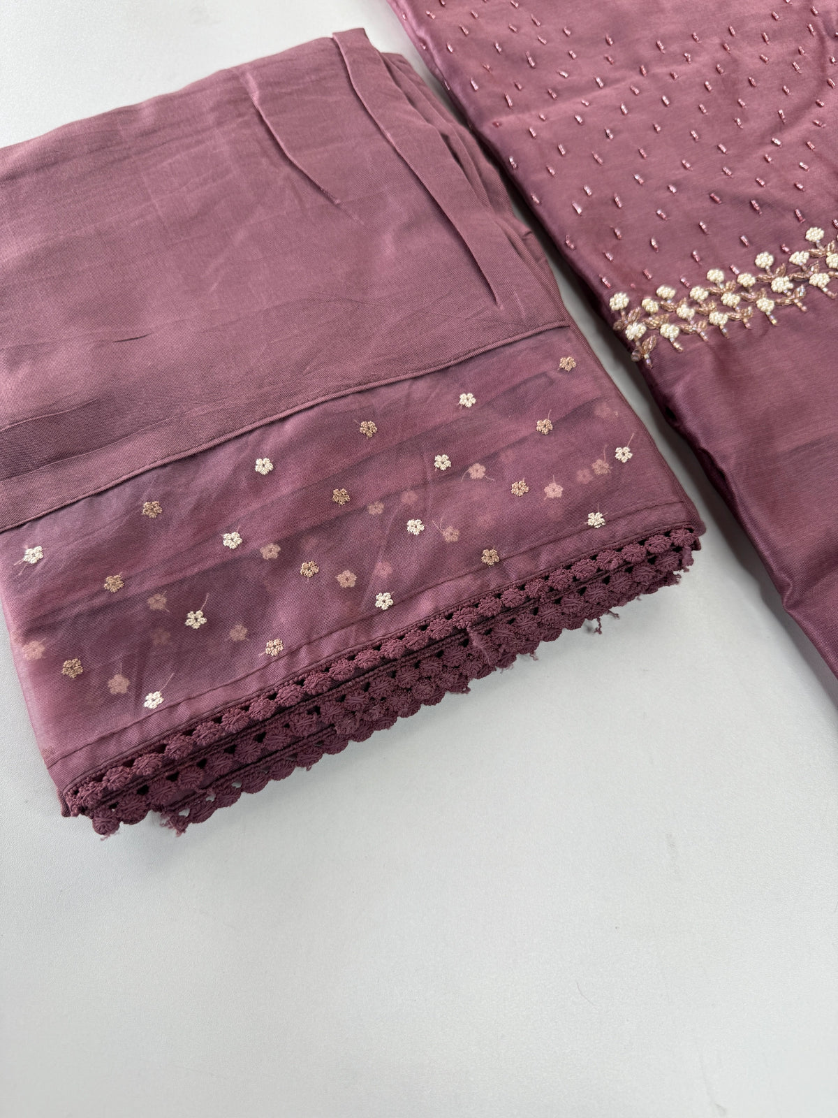 Pure Chanderi unstitched salwar set /NC117