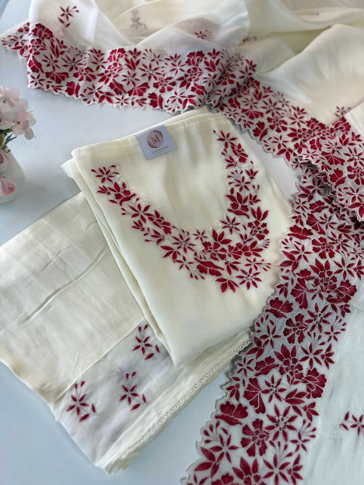 Tissue Chanderi unstitched salwar set / U5532