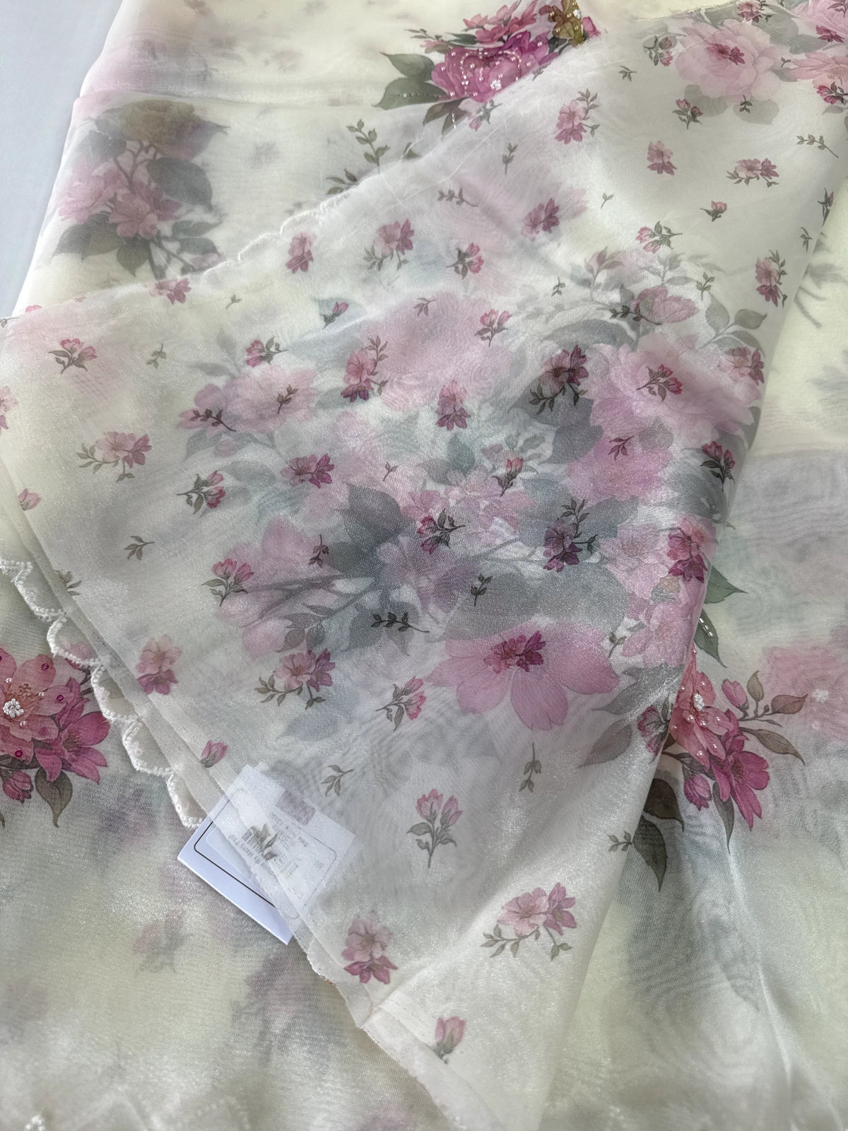 Glass Organza Saree/ 5409