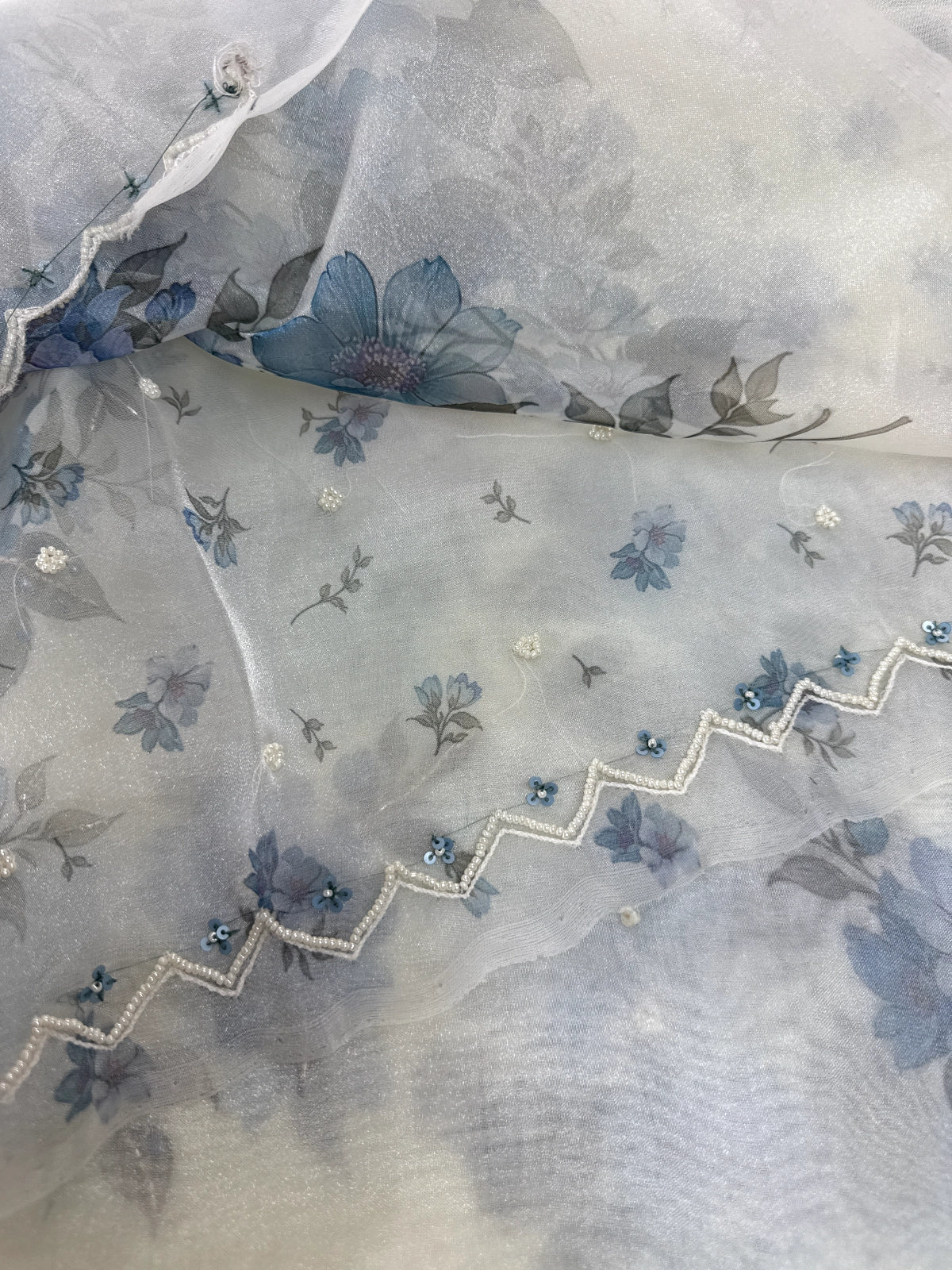 Glass Organza Saree/ 5409