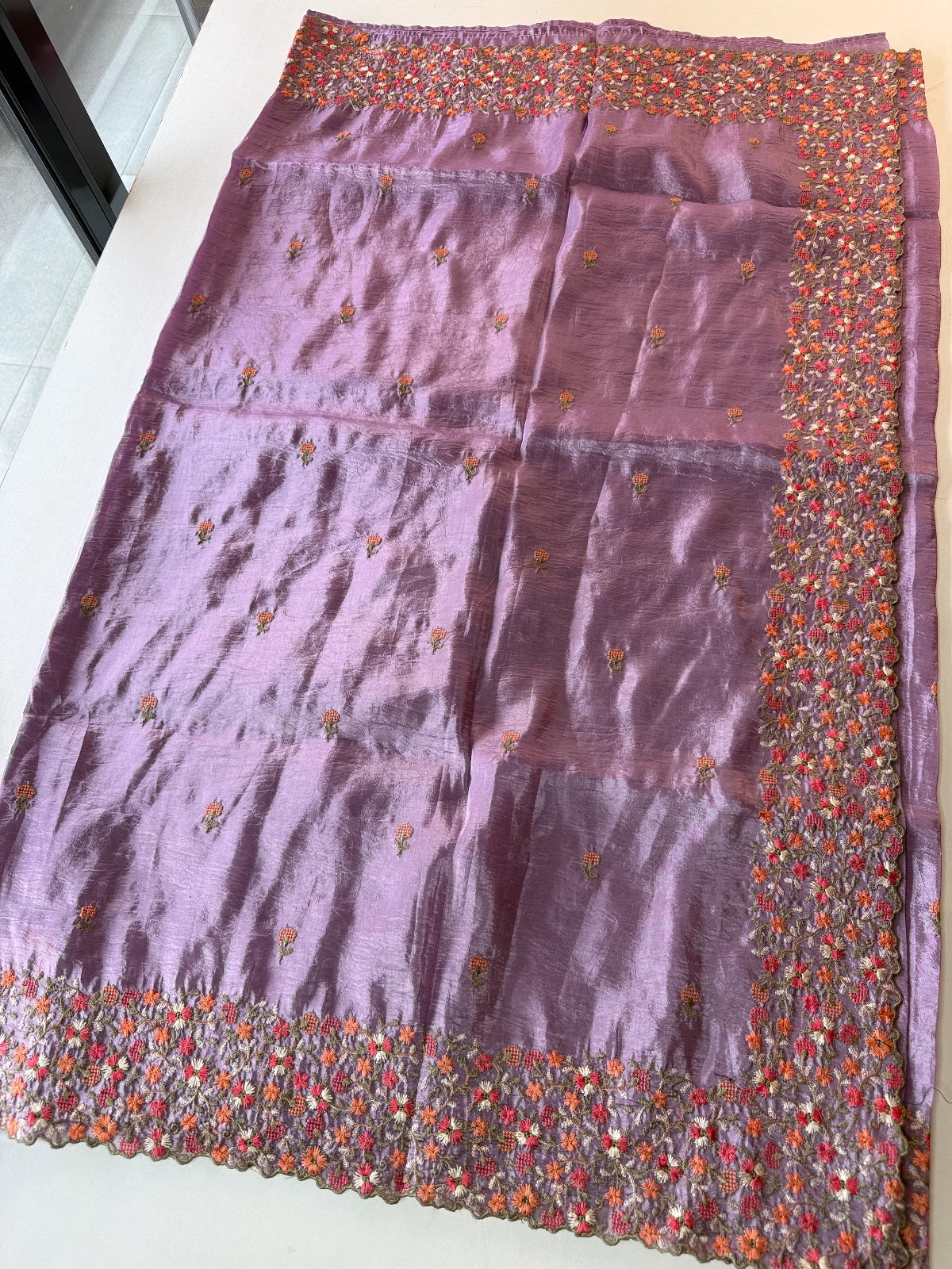 Crushed organza saree / cw2024