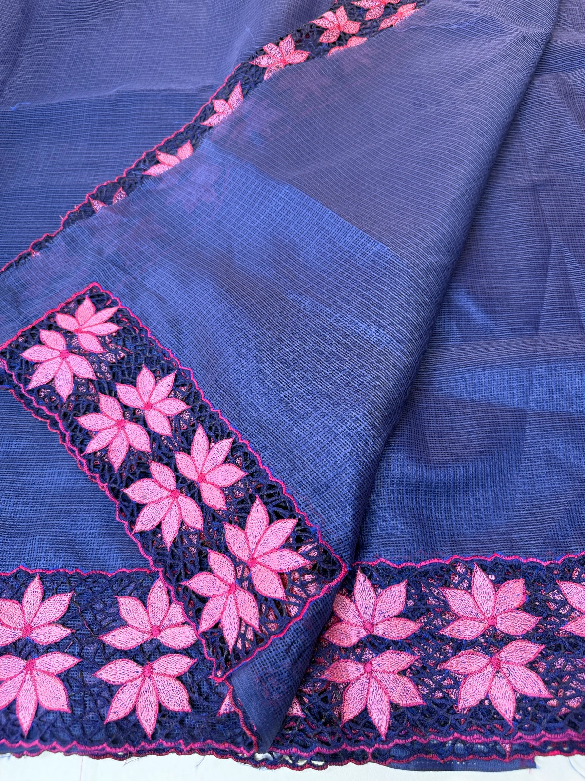 Silky kotta cutwork saree / NP04