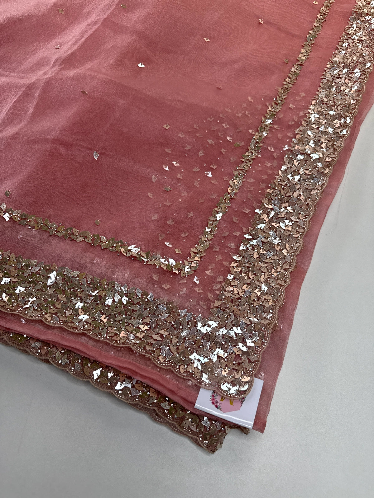 Glass Organza Saree/ AP112