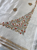 Tissue linen Saree/ 610A