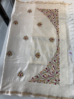 Tissue linen Saree/ 610A
