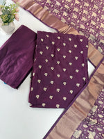 Unstitched salwar set in soft semi silk /U4664