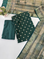 Unstitched salwar set in soft semi silk /U4664