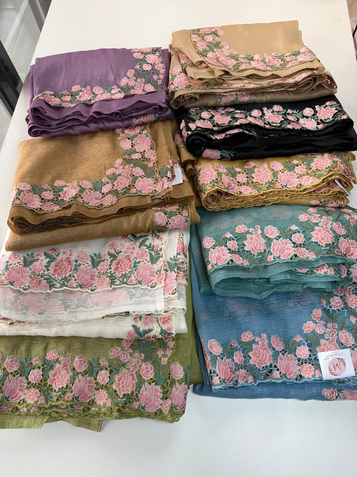 Crushed crape saree / SA7960