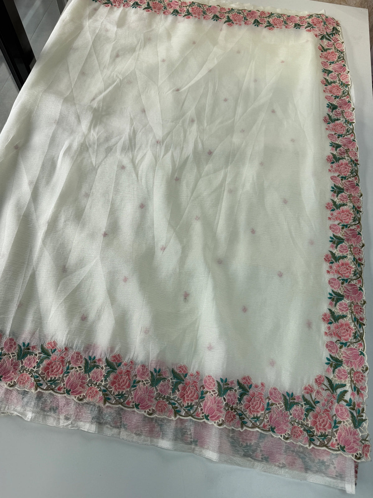 Crushed crape saree / SA7960