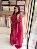 Crushed crape saree / HW076