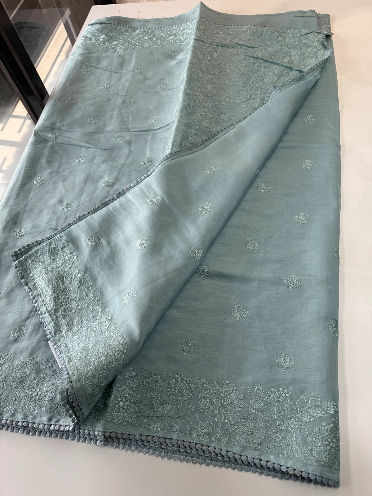 Chanderi Organza blended saree/ 5675