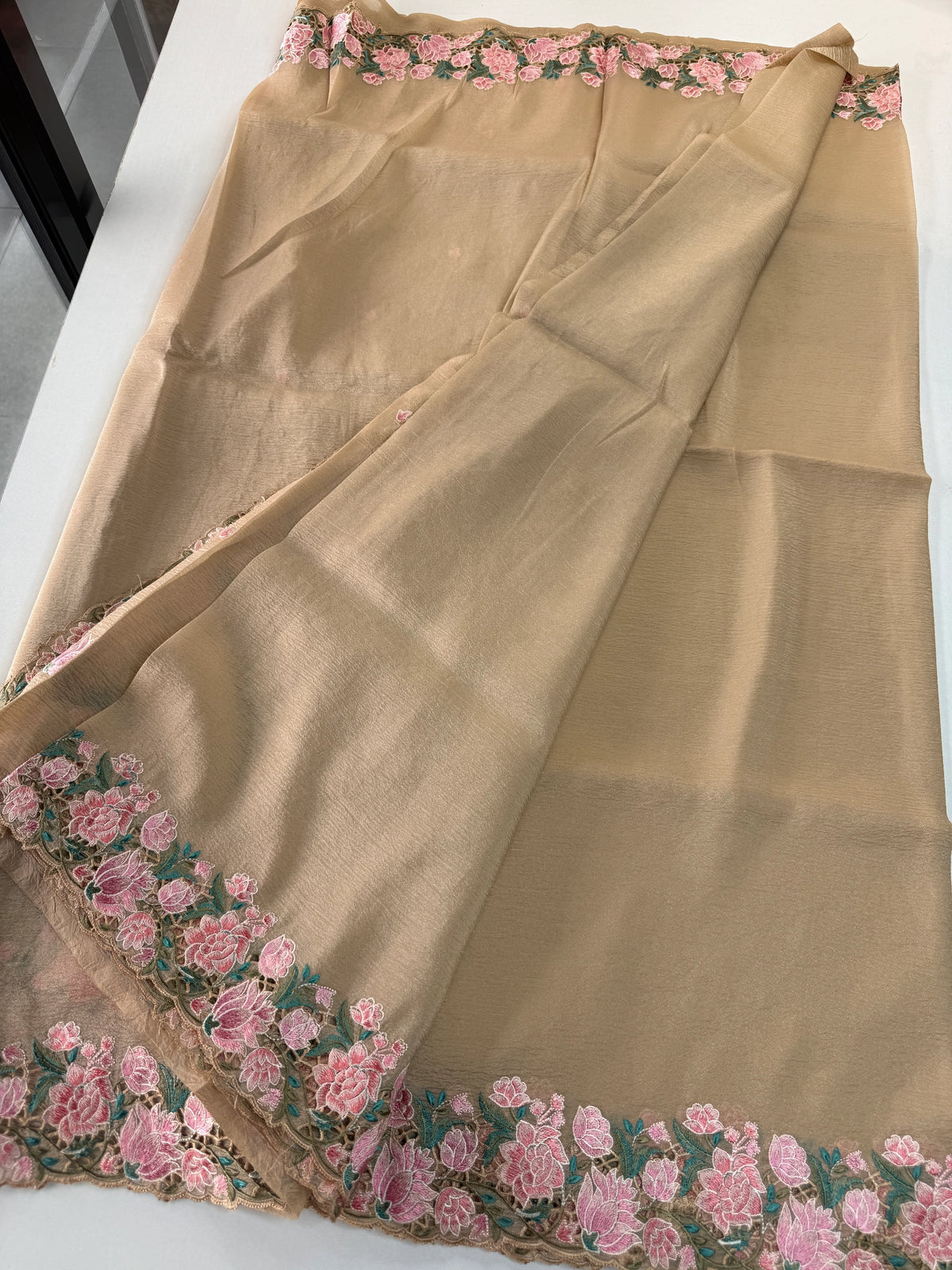 Crushed crape saree / SA7960