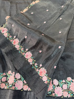 Crushed crape saree / SA7960