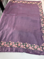 Crushed crape saree / SA7960