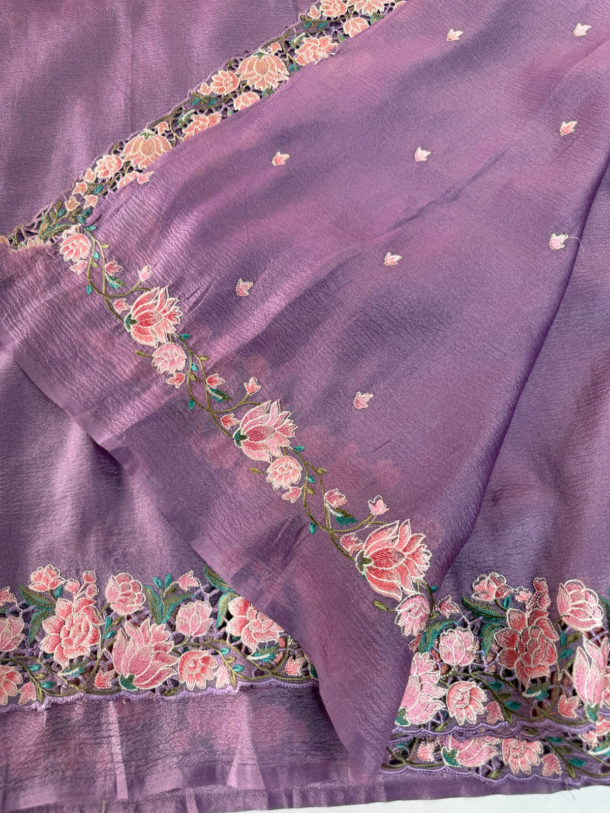 Crushed crape saree / SA7960