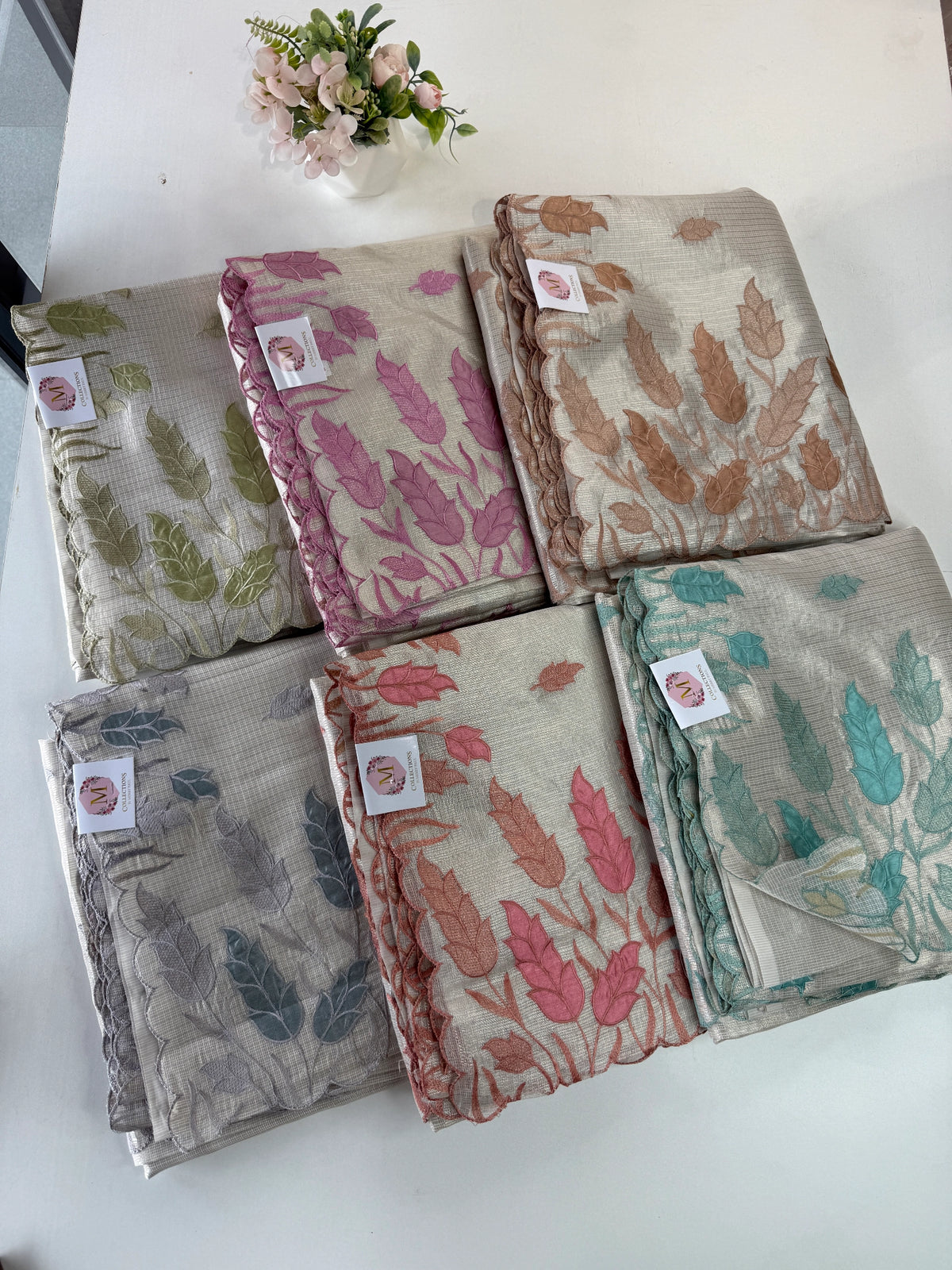 Tissue Saree (Silver)/ 121EFS