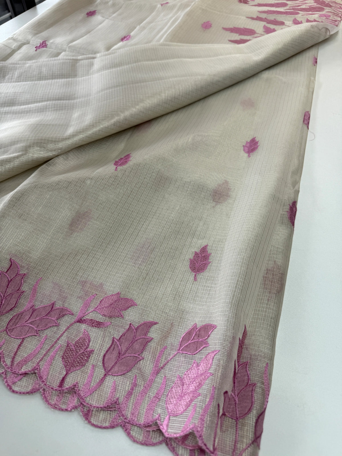 Tissue Saree (Silver)/ 121EFS